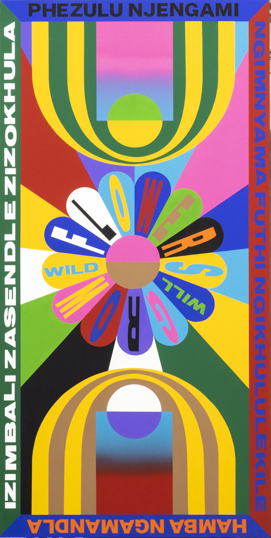 Lakwena Maciver – Aerial Basketball Painting; High Like Me, Move in Power, Black and Free, Wild Flower Will Grow (Zulu 2), 2021
