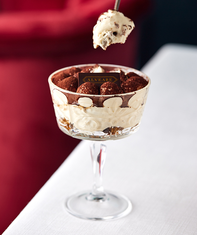 Tiramisu in Alveare on the third floor